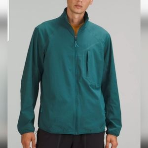 Lululemon fleece hiking zip-up jacket, jasper green